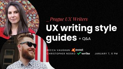 PRAGUE UX WRITERS: UX writing style guides + Q&A