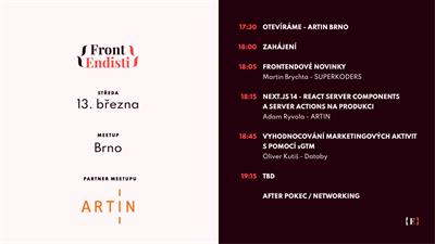 Brno: Meetup ARTIN | Frontendisti.cz