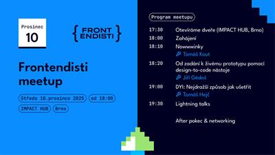 Brno: Vánoční meetup 2025 🎄 | Frontendisti.cz