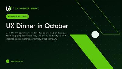 UX Dinner Brno in October 2026