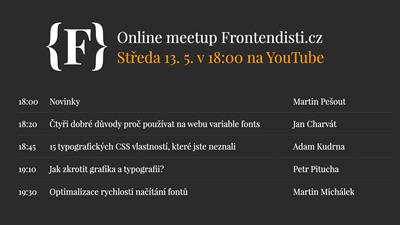 Typografie - Pátý online meetup Frontendisti.cz